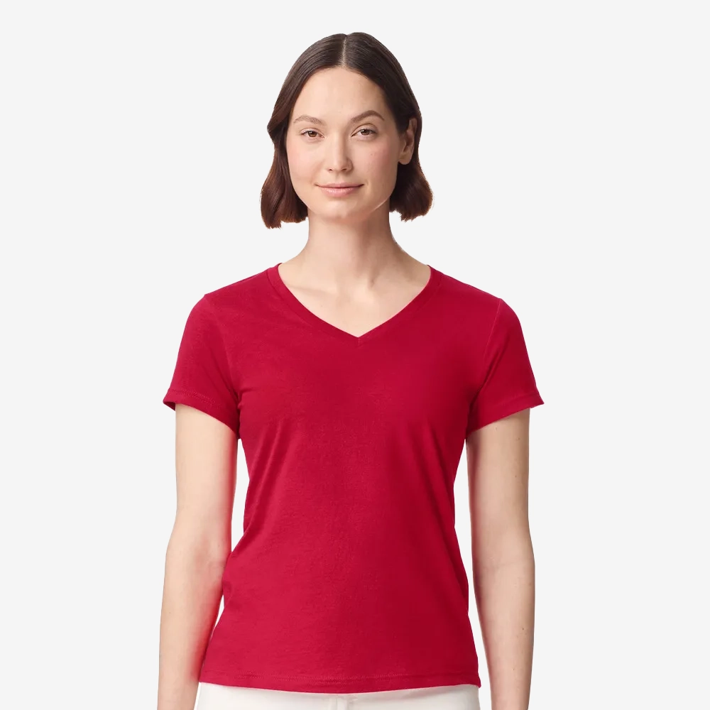 Gildan 64v00l front_cherryred