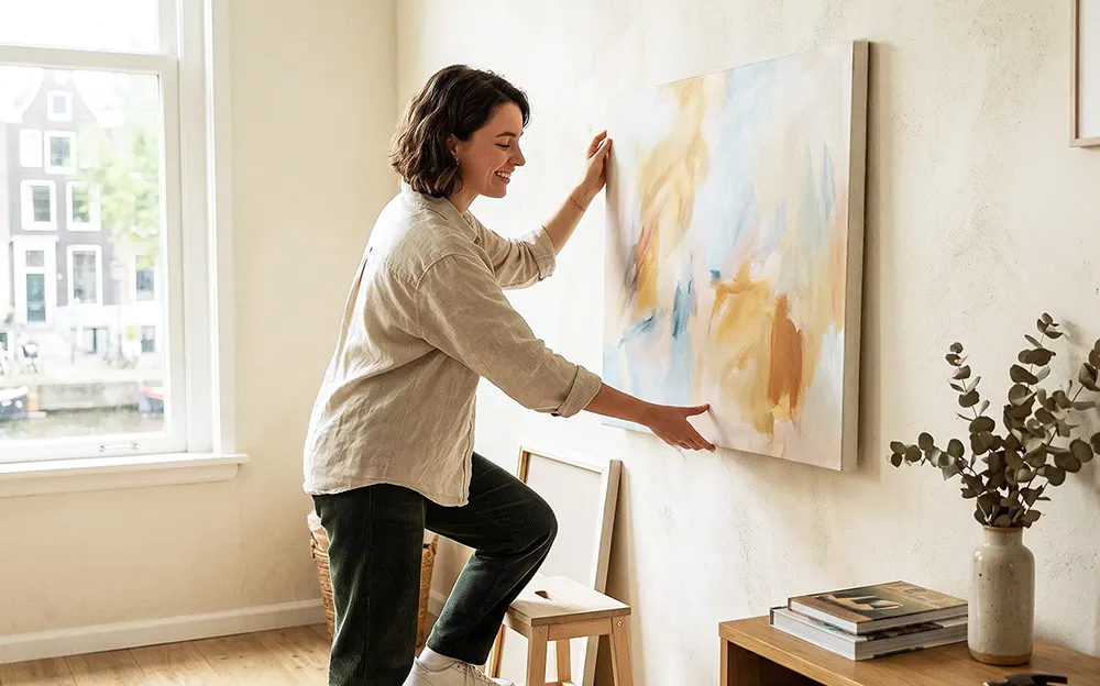 A canvas print hung on a wall