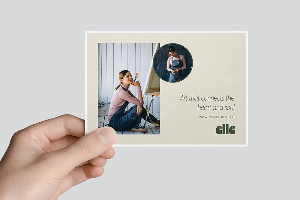 Custom postcards for personalised packaging