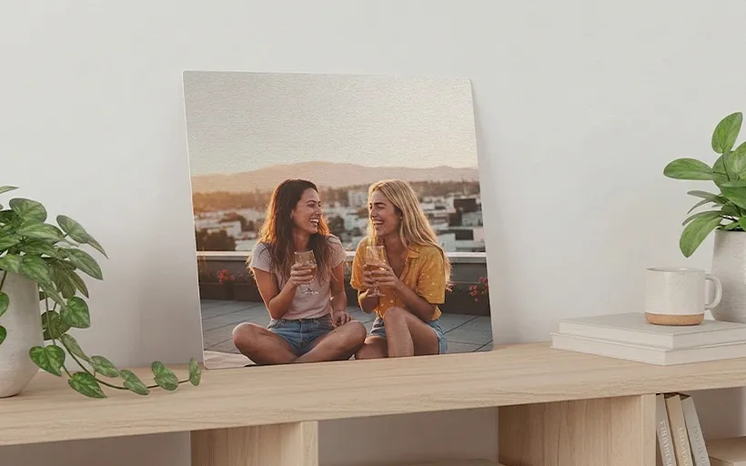 A metal photo print as a gift