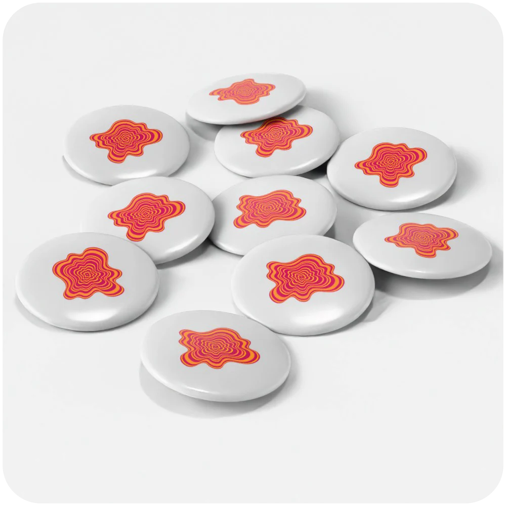 Pin badge image created by Prodigi