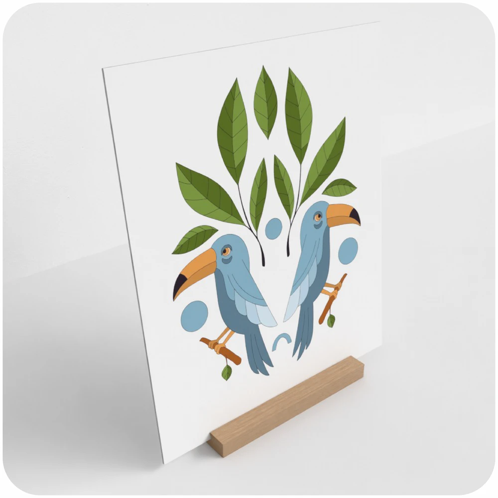 Gallery board and stand mockup