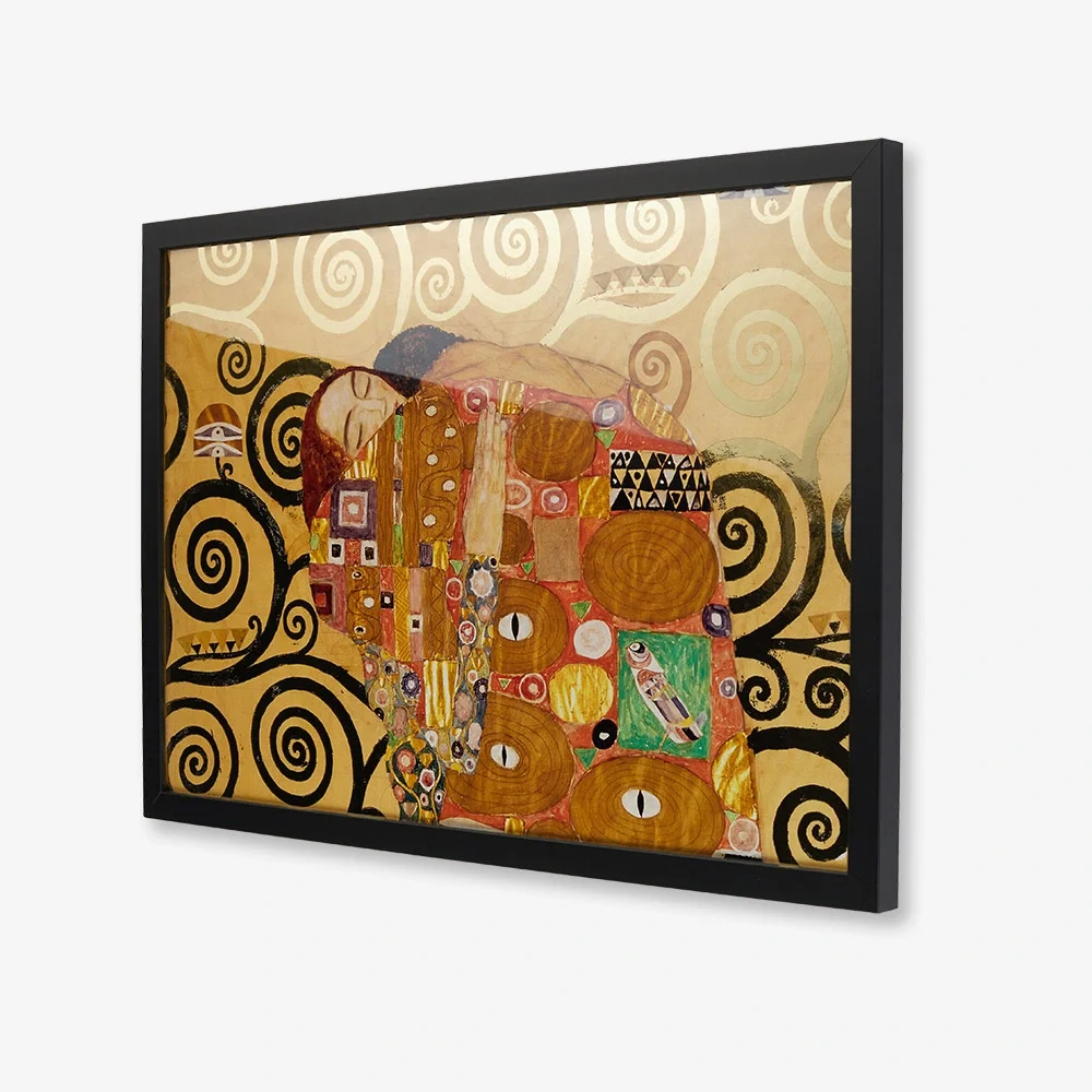 Prodigi framed gold foil metallic print angled