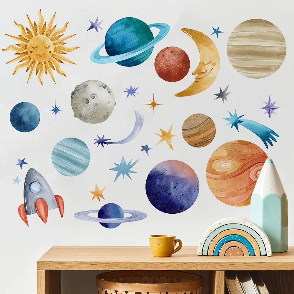 Space wall stickers